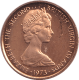 1973 ONE CENT BRITISH VIRGIN ISLANDS - WORLD COINS - Cambridgeshire Coins