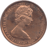 1973 ONE CENT BRITISH VIRGIN ISLANDS - WORLD COINS - Cambridgeshire Coins