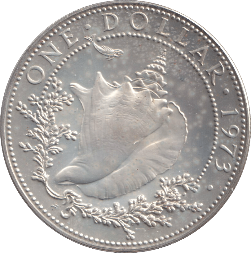 1973 ONE DOLLAR BAHAMA ISLANDS - SILVER WORLD COINS - Cambridgeshire Coins