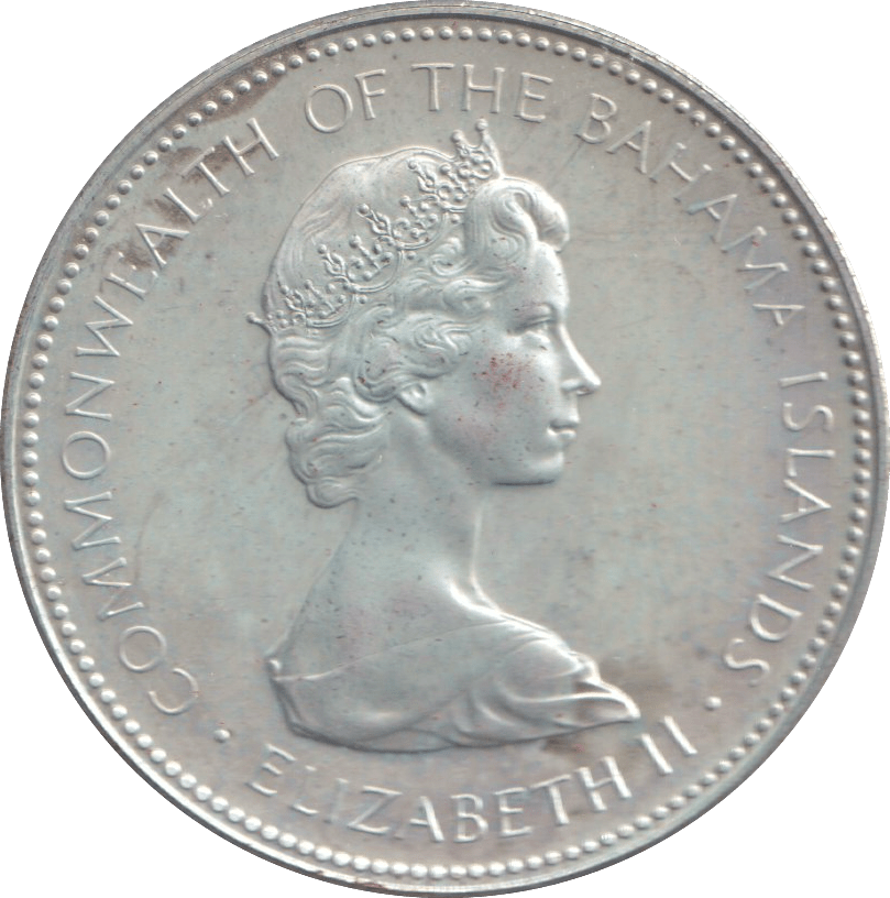 1973 ONE DOLLAR BAHAMA ISLANDS - SILVER WORLD COINS - Cambridgeshire Coins