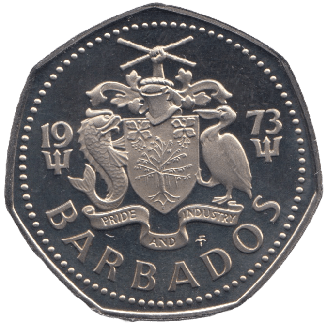 1973 ONE DOLLAR BARBADOS - WORLD COINS - Cambridgeshire Coins