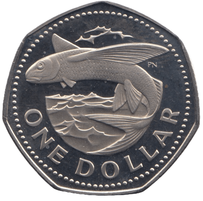 1973 ONE DOLLAR BARBADOS - WORLD COINS - Cambridgeshire Coins