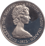 1973 PROOF 25 CENTS VIRGIN ISLANDS - WORLD COINS - Cambridgeshire Coins