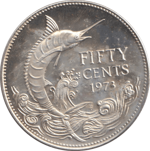 1973 PROOF FIFTY CENTS BAHAMA ISLANDS - WORLD COINS - Cambridgeshire Coins