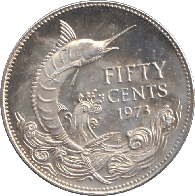 1973 PROOF FIFTY CENTS BAHAMA ISLANDS - WORLD COINS - Cambridgeshire Coins