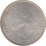 1973 SILVER 10 GLUDEN NETHERLANDS - SILVER WORLD COINS - Cambridgeshire Coins