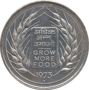 1973 SILVER 10 RUPEE INDIA - SILVER WORLD COINS - Cambridgeshire Coins
