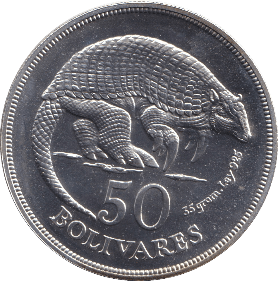 1973 SILVER 50 BOLIVARES VENEZUELA - SILVER WORLD COINS - Cambridgeshire Coins