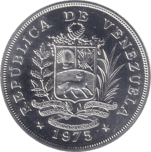 1973 SILVER 50 BOLIVARES VENEZUELA - SILVER WORLD COINS - Cambridgeshire Coins