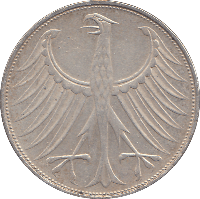 1973 SILVER GERMANY 5 MARKS - WORLD COINS - Cambridgeshire Coins