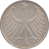 1973 SILVER GERMANY 5 MARKS - WORLD COINS - Cambridgeshire Coins
