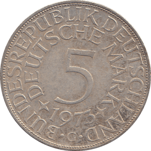 1973 SILVER GERMANY 5 MARKS - WORLD COINS - Cambridgeshire Coins