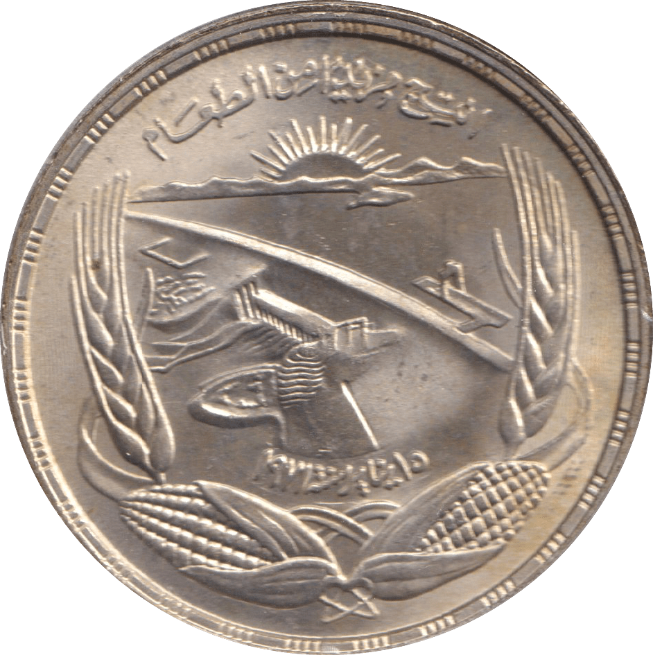 1973 SILVER ONE POUND EGYPT - SILVER WORLD COINS - Cambridgeshire Coins
