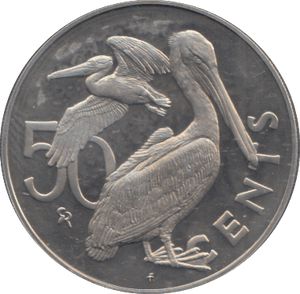 1973 SILVER PROOF 50 CENTS BRITISH VIRGIN ISLANDS - SILVER WORLD COINS - Cambridgeshire Coins