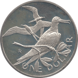 1973 SILVER PROOF DOLLAR BRITISH VIRGIN ISLANDS - SILVER WORLD COINS - Cambridgeshire Coins