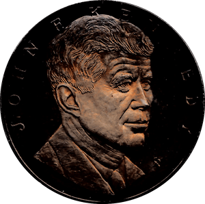 1973 SILVER PROOF JOHN F KENNEDY COMMEMORATIVE MEDALLION - SILVER WORLD COINS - Cambridgeshire Coins