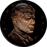 1973 SILVER PROOF JOHN F KENNEDY COMMEMORATIVE MEDALLION - SILVER WORLD COINS - Cambridgeshire Coins
