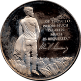 1973 SILVER PROOF JOHN F KENNEDY COMMEMORATIVE MEDALLION - SILVER WORLD COINS - Cambridgeshire Coins
