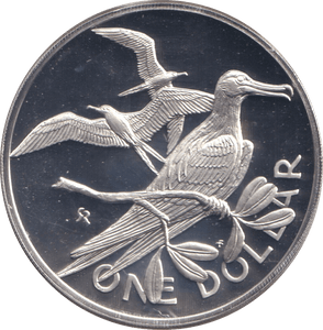 1973 SILVER PROOF ONE DOLLAR BRITISH VIRGIN ISLANDS - SILVER WORLD COINS - Cambridgeshire Coins