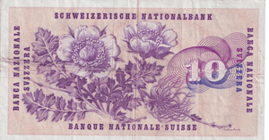 1973 SWITZERLAND 10 FRANCS BANKNOTE REF-1715 - WORLD BANKNOTES - Cambridgeshire Coins