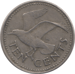 1973 TEN CENTS BARBADOS - WORLD COINS - Cambridgeshire Coins