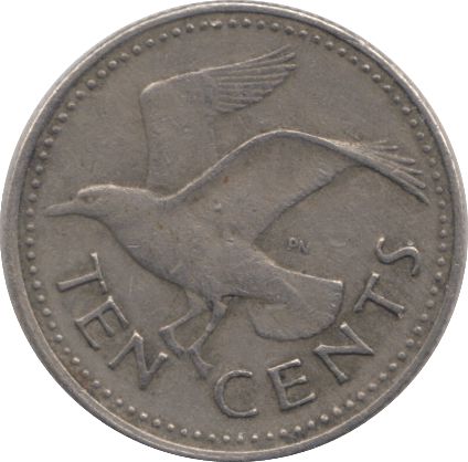 1973 TEN CENTS BARBADOS - WORLD COINS - Cambridgeshire Coins