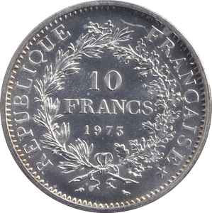1973 TEN FRANCS SILVER PROOF FRANCE - SILVER WORLD COINS - Cambridgeshire Coins