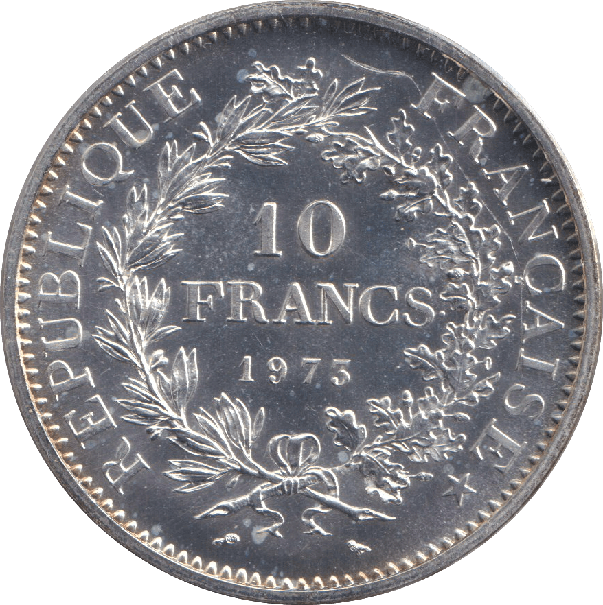 1973 TEN FRANCS SILVER PROOF FRANCE - SILVER WORLD COINS - Cambridgeshire Coins