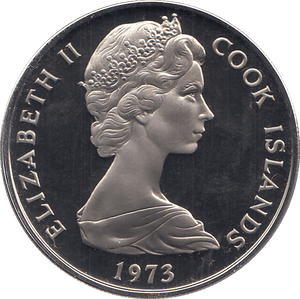 1973 TWENTY CENTS COOK ISLANDS ( PROOF ) - WORLD COINS - Cambridgeshire Coins