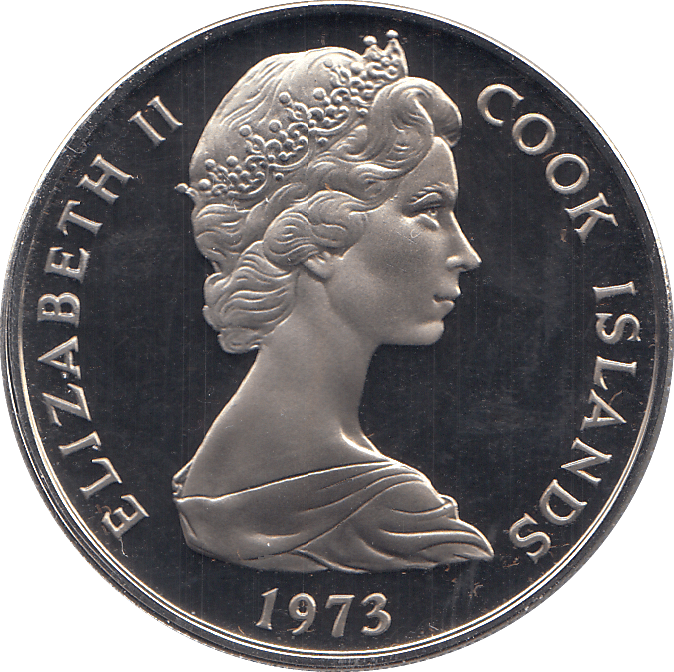 1973 TWENTY CENTS COOK ISLANDS ( PROOF ) - WORLD COINS - Cambridgeshire Coins