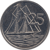 1973 TWENTY FIVE CENTS CAYMAN ISLANDS - SILVER WORLD COINS - Cambridgeshire Coins