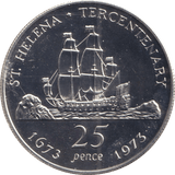1973 TWENTY FIVE PENCE ST. HELENA - SILVER WORLD COINS - Cambridgeshire Coins