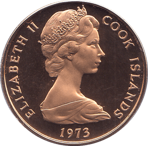 1973 TWO CENT COOK ISLANDS ( PROOF ) - WORLD COINS - Cambridgeshire Coins