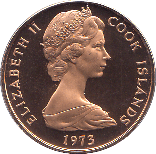 1973 TWO CENT COOK ISLANDS ( PROOF ) - WORLD COINS - Cambridgeshire Coins