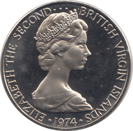 1974 10 CENTS BRITISH VIRGIN ISLANDS (PROOF) - SILVER WORLD COINS - Cambridgeshire Coins