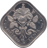 1974 15 CENTS BAHAMAS ( PROOF ) - WORLD COINS - Cambridgeshire Coins