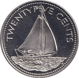 1974 25 CENTS BAHAMAS - WORLD COINS - Cambridgeshire Coins