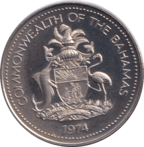 1974 5 CENTS BAHAMAS - WORLD COINS - Cambridgeshire Coins