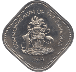 1974 BAHAMAS FIFTEEN CENTS - WORLD COINS - Cambridgeshire Coins