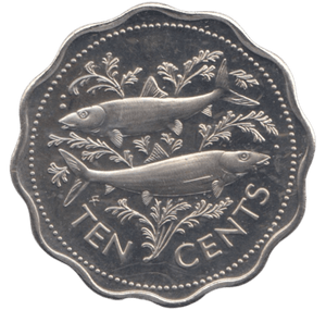 1974 BAHAMAS TEN CENTS - WORLD COINS - Cambridgeshire Coins