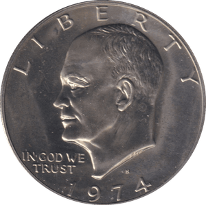 1974 EISENHOWER DOLLAR USA - SILVER WORLD COINS - Cambridgeshire Coins