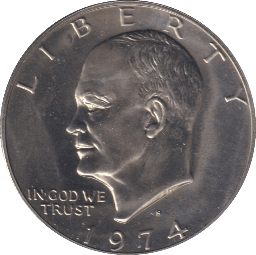 1974 EISENHOWER DOLLAR USA - SILVER WORLD COINS - Cambridgeshire Coins