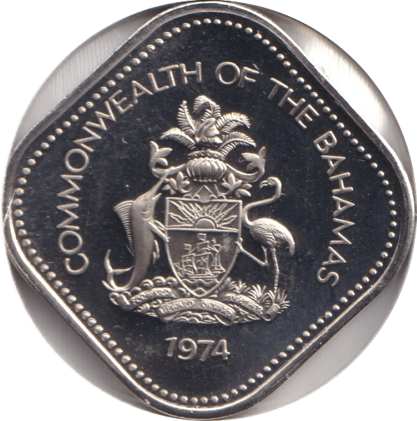 1974 FIFTEEN CENT BAHAMAS - WORLD COINS - Cambridgeshire Coins