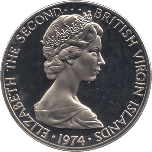 1974 FIFTY CENTS BRITISH VIRGIN ISLANDS - WORLD COINS - Cambridgeshire Coins