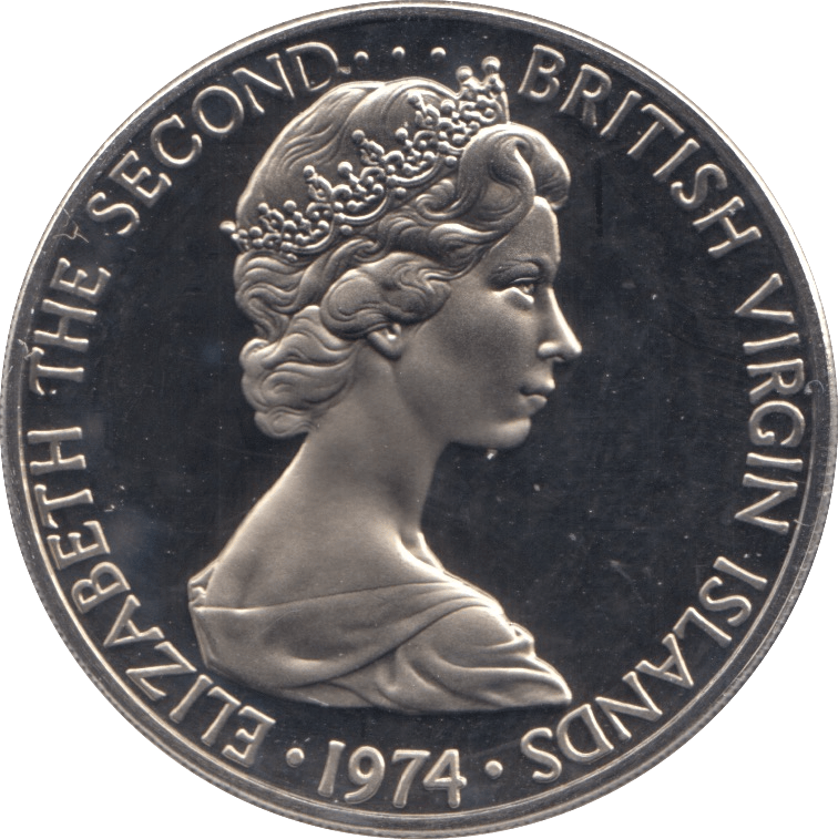 1974 FIFTY CENTS BRITISH VIRGIN ISLANDS - WORLD COINS - Cambridgeshire Coins