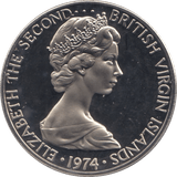 1974 FIFTY CENTS BRITISH VIRGIN ISLANDS - WORLD COINS - Cambridgeshire Coins