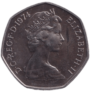 1974 FIFTY PENCE ( BU ) - 50p BU - Cambridgeshire Coins