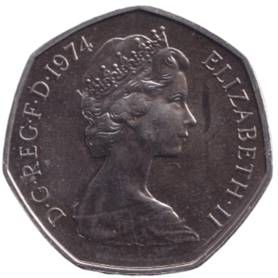 1974 FIFTY PENCE ( BU ) - 50p BU - Cambridgeshire Coins