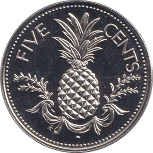 1974 FIVE CENTS BAHAMAS - WORLD COINS - Cambridgeshire Coins