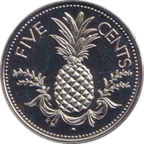 1974 FIVE CENTS BAHAMAS - WORLD COINS - Cambridgeshire Coins